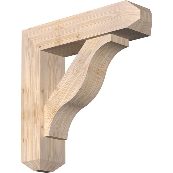 Ekena Millwork Funston Craftsman Smooth Bracket w/ Offset Brace, Douglas Fir, 7 1/2"W x 30"D x 30"H BKT0806X30X30FST04SDF - main